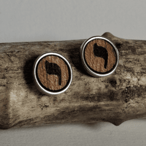 Bijoux - modèle - boucle d'oreille - bois - lettre hébraïque - Yod