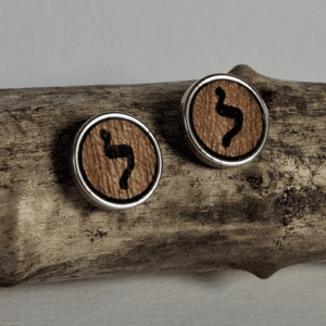 Bijoux - modèle - boucle d'oreille - bois - lettre hébraïque - Lamed