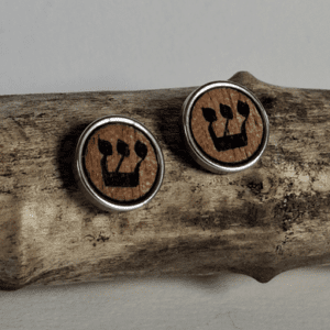 Bijoux - modèle - boucle d'oreille - bois - lettre hébraïque - Shin