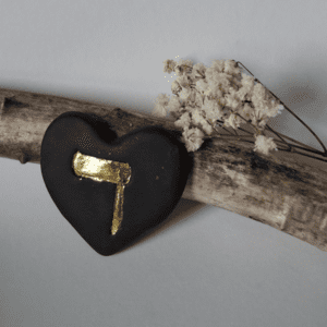 Bijoux - modèle - cœur - argile - lettre hébraïque - Daleth
