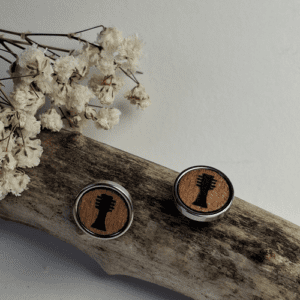 Bijoux - modèle - boucle d'oreille - bois - égyptien - Djed