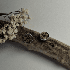Bijoux - modèle - boucle d'oreille - bois - viking - Aegishjalmur